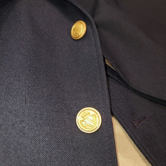 Arnold Palmer Mens Blazer 44L 2 Button Blue Blazer Sport Coat Jacket Gold Button - Picture 3 of 13